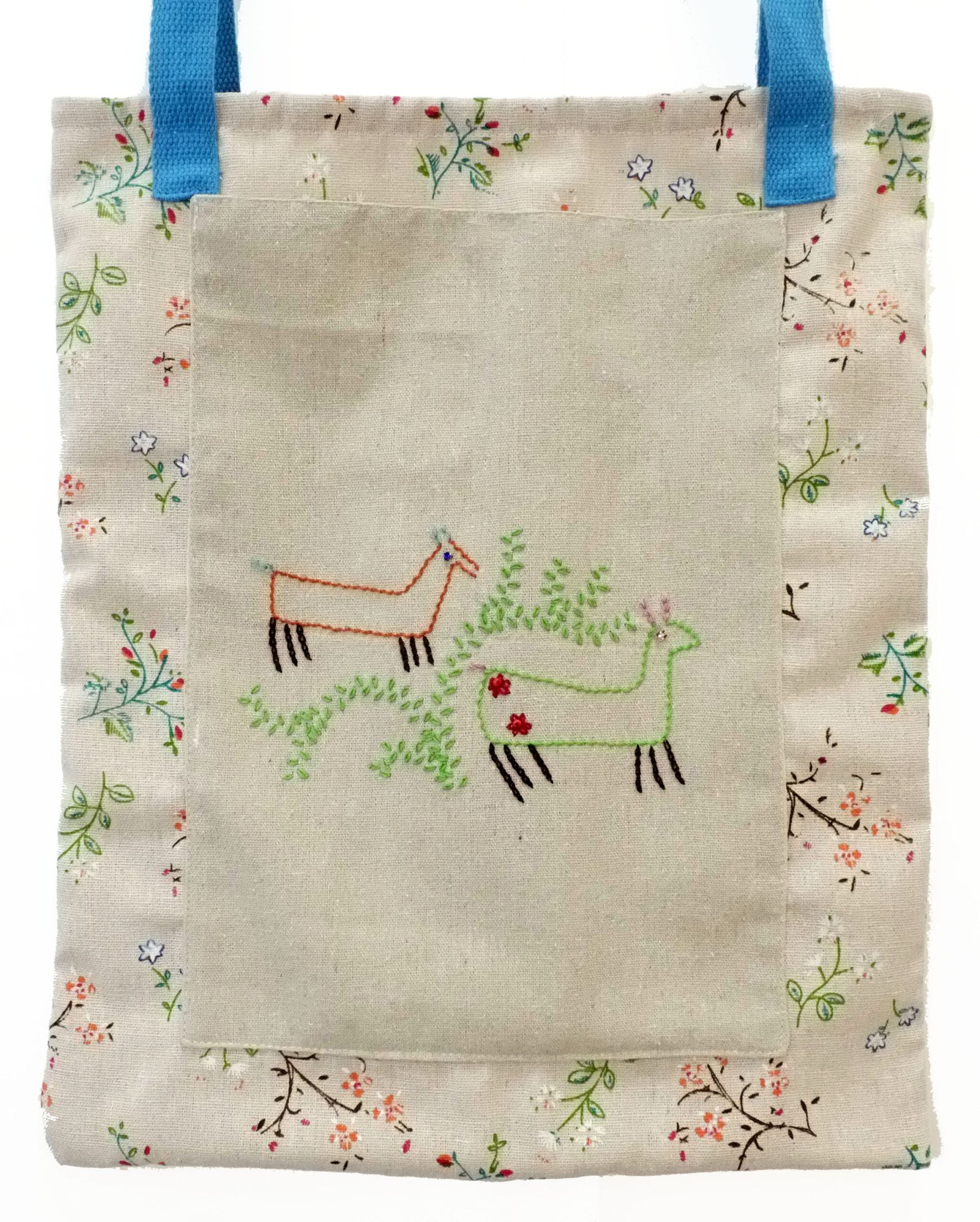 Bolsa Tote Cabras hojas verdes